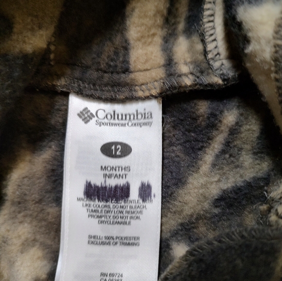 Columbia Infant Camo Fleece Bunting - Picture 4 of 4